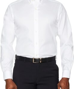 Buttoned Down Men's Standard Classic Fit Button Collar Solid Non-Iron Dress Shirt
